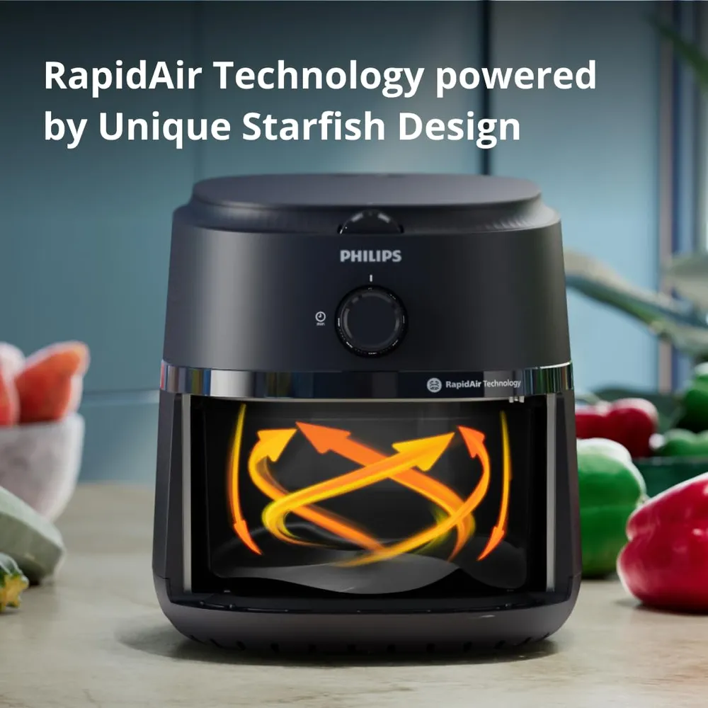 PHILIPS Air Fryer NA120/00, 4.2 Litre, Large