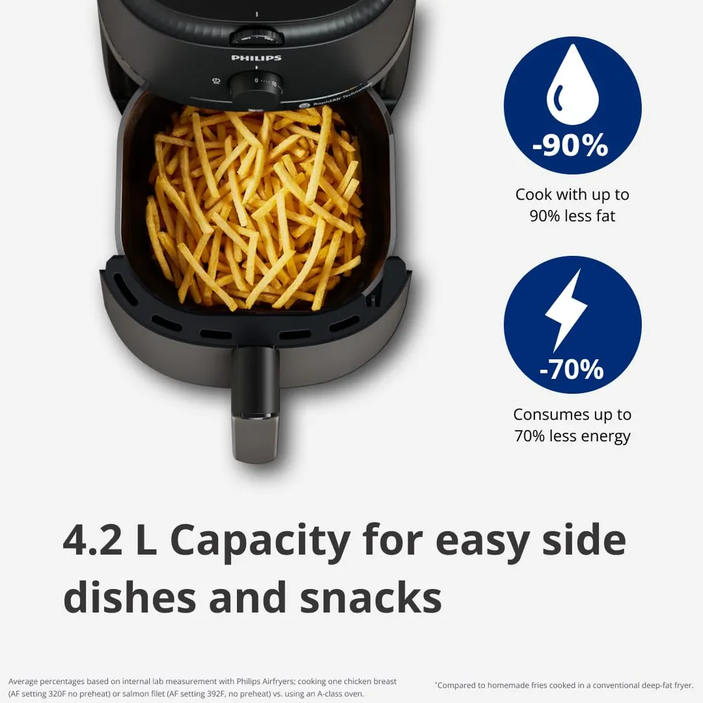 PHILIPS Air Fryer NA120/00, 4.2 Litre, Large