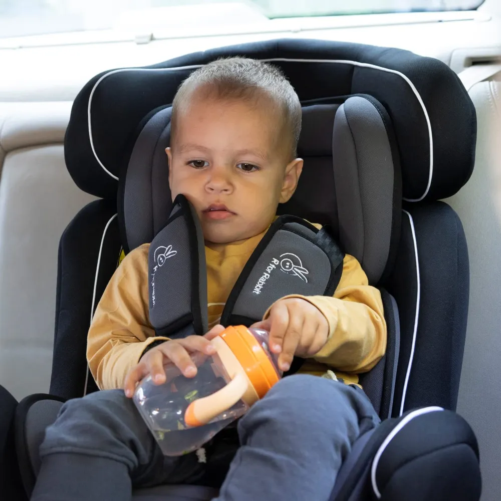 R for Rabbit Convertible Baby Car Seat Jack N Jill Grand Innovative ECE R44/04 Safety Certified Car Seat for Kids of 0 to 7 Years Age with 3 Recline Position | 6 Months of Warranty | (Black Grey)