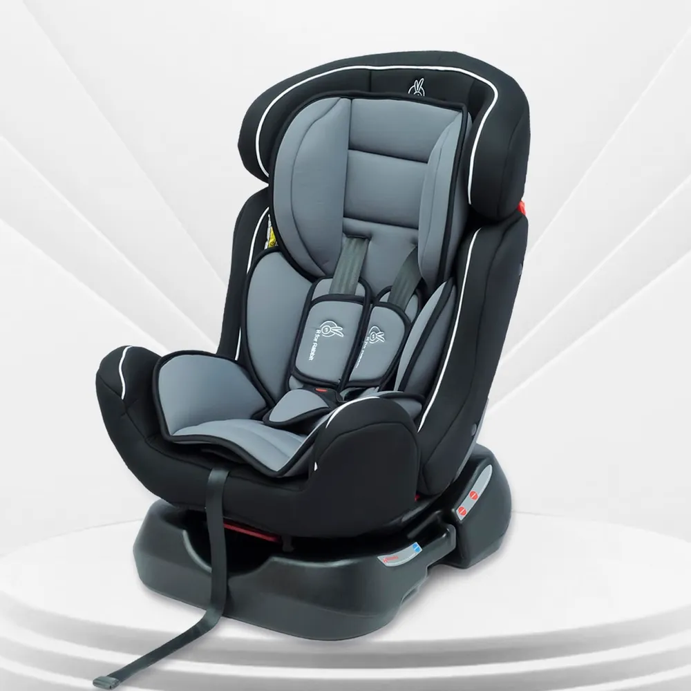 R for Rabbit Convertible Baby Car Seat Jack N Jill Grand Innovative ECE R44/04 Safety Certified Car Seat for Kids of 0 to 7 Years Age with 3 Recline Position | 6 Months of Warranty | (Black Grey)