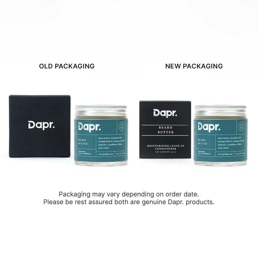 Dapr. Beard Butter (100 grams) |Hydrating and Nourishing with Shea Butter, Bourbon Oil, Orange Bitters & Hemp Seed oil for Softer & Smoother Beard|