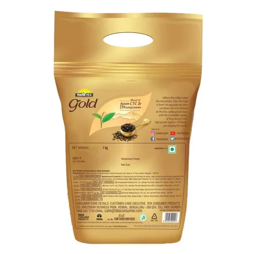 Tata Tea Gold | Assam teas with Gently Rolled Aromatic Long Leaves | Rich & Aromatic Chai | Black Tea | 1 kg