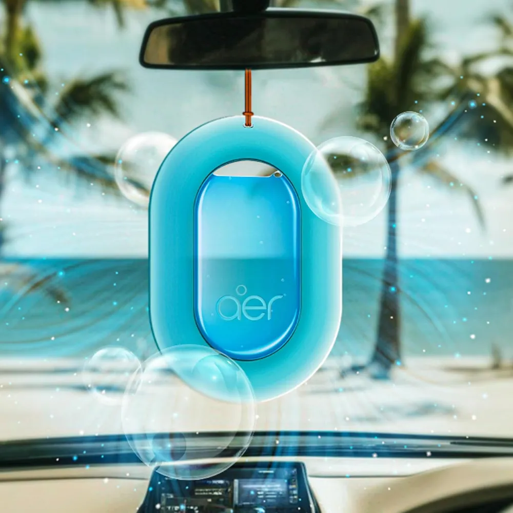 Godrej aer O Hanging Car Air Freshener Gel | Car Accessories | Cool Aqua (7.5G)