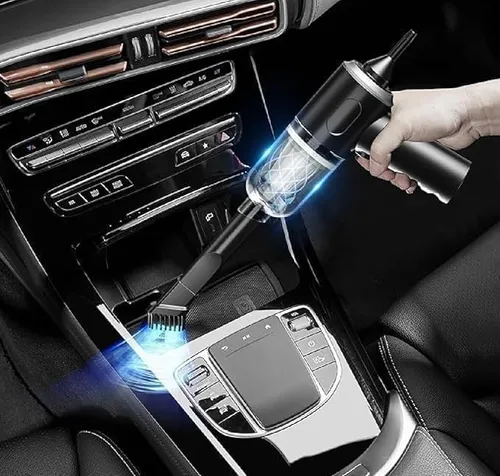Verivue Mirrors 7 PCS Car Cleaning Kit with 3-in-1 Mini Vacuum Cleaner, Microfiber Cloth,Big Duster,Car Cleaning Sprey,Wheel Brush,AC Vent Brush&Interior Dust Brush,for velar,Truck