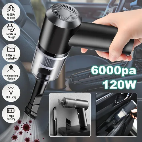 Verivue Mirrors 7 PCS Car Cleaning Kit with 3-in-1 Mini Vacuum Cleaner, Microfiber Cloth,Big Duster,Car Cleaning Sprey,Wheel Brush,AC Vent Brush&Interior Dust Brush,for velar,Truck