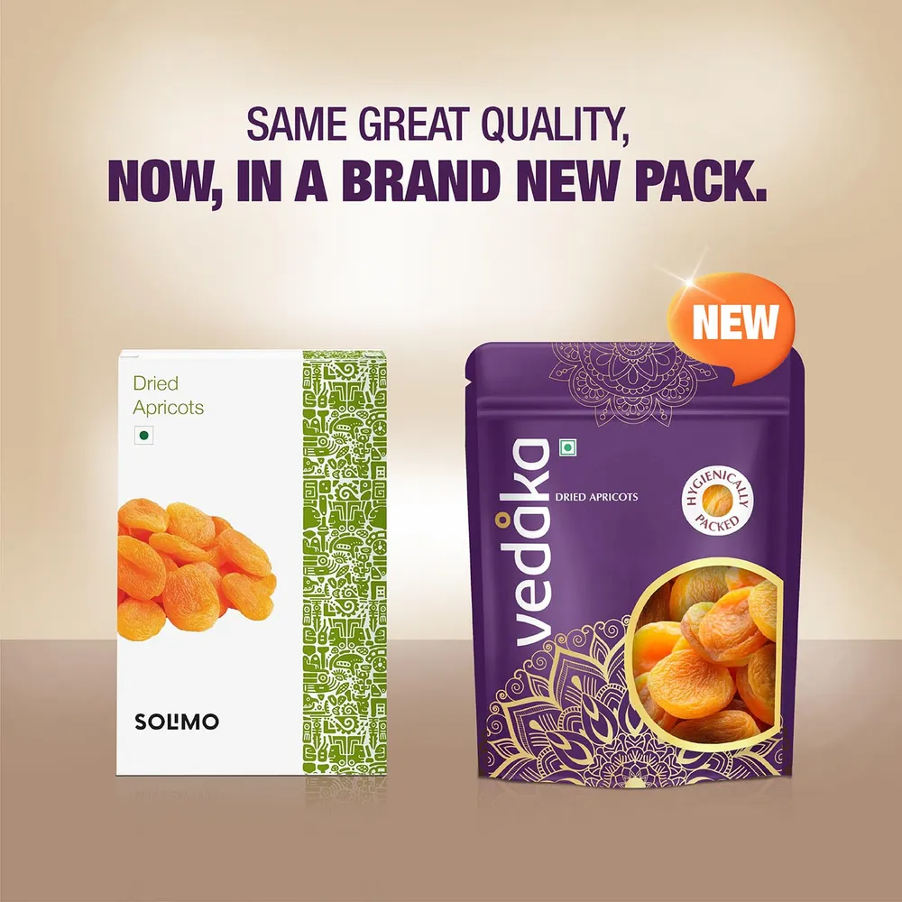 Amazon Brand - Vedaka Dried Apricots | 500 g | Premium Khumani/Jardalu | Boosts Immunity | Soft and Chewy Dehydrated Fruits | No Added Preservatives