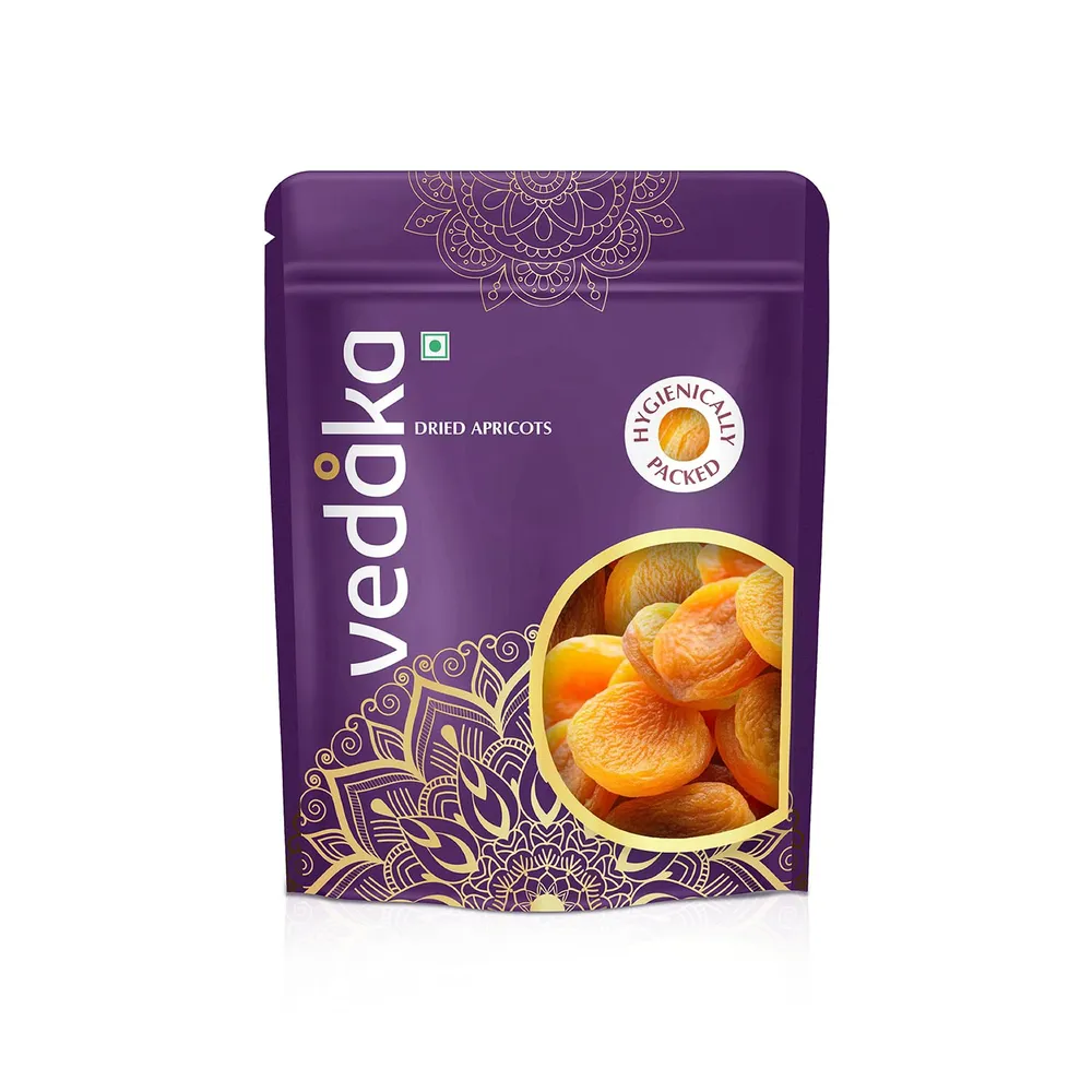 Amazon Brand - Vedaka Dried Apricots | 500 g | Premium Khumani/Jardalu | Boosts Immunity | Soft and Chewy Dehydrated Fruits | No Added Preservatives