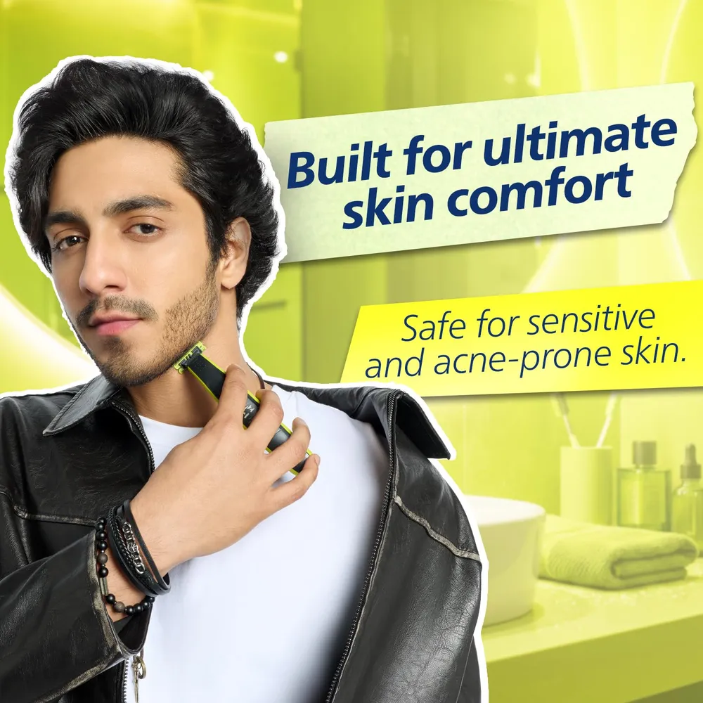 Philips OneBlade Turbo2X Hybrid Trim, Edge, Shave | Perfected for Skin Comfort | Trimmer Men Beard | Suits all skin types & beard thickness, Wet & Dry Use | Electric Trimmer for Men | QP2724/10