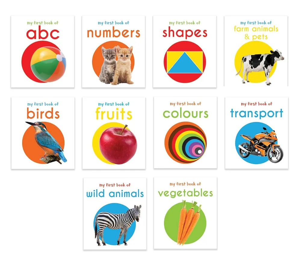 My First Library Boxset For Kids (10 Board Books) | Ages 0–3 Years | Early Learning | Gift Set For Babies | Toddlers & Preschoolers | Latest Premium Edition | Abc | Numbers | Shapes | Colors & More