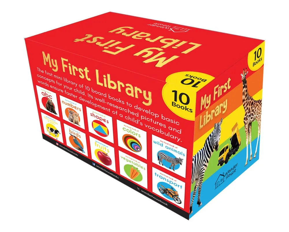 My First Library Boxset For Kids (10 Board Books) | Ages 0–3 Years | Early Learning | Gift Set For Babies | Toddlers & Preschoolers | Latest Premium Edition | Abc | Numbers | Shapes | Colors & More