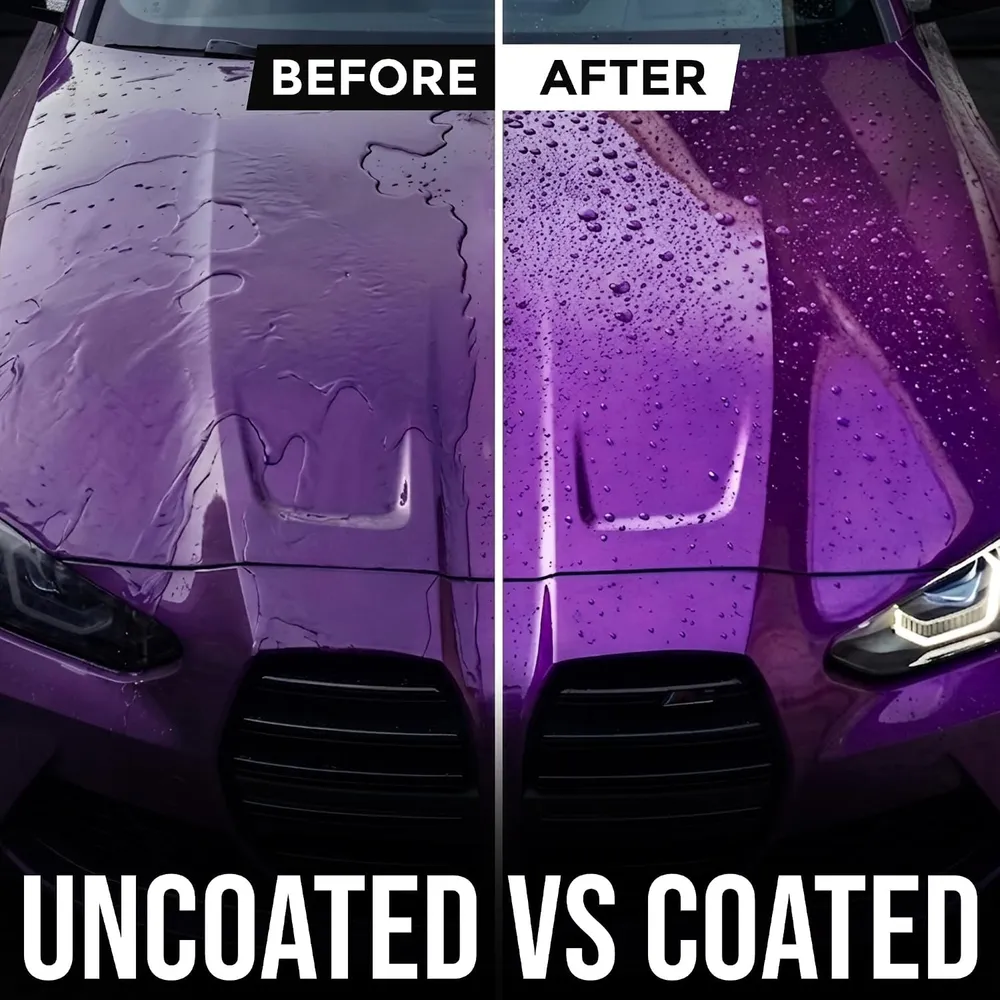 CAR101 Graphene Coating Spray - 300ml | Ceramic + Hydrophobic Finish | Advanced UV Protection | Extreme Gloss | Easy DIY Application | For Cars & Bikes,Multicolor