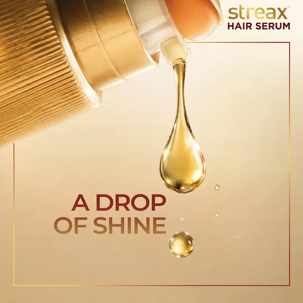Streax Hair Serum 200ml, Hair serum for Dry & Frizzy Hair, for Women & Men, for Curly Hair, Wavy Hair, Straight Hair, Silk & Shine Vitalised with Walnut Oil