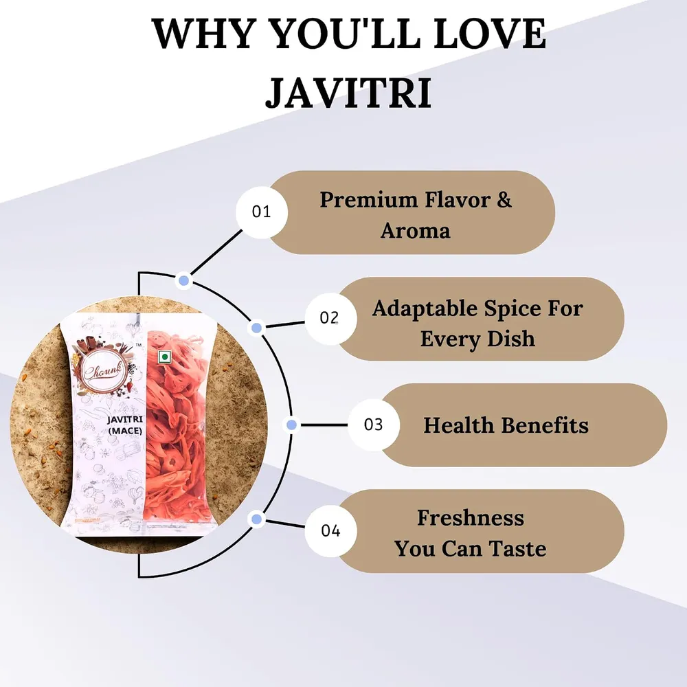Chounk Spice Javitri 25 gm | Javitri Spices Whole | Premium Japatri - Whole Spices | Mace Indian Spice