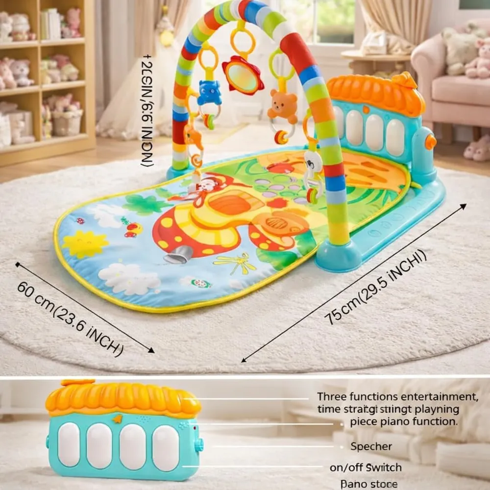 ToysBuddy Kick and Play Multi-Function ABS High Grade Plastic Piano Baby Gym and Fitness Rack Products