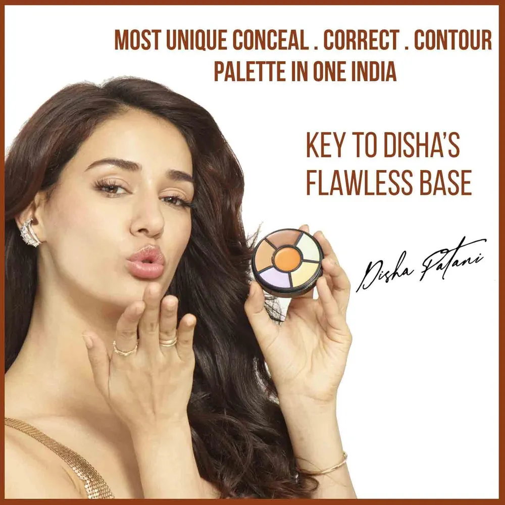 INSIGHT Pro Concealer Palette - Shade Corrector | Makeup Wheel for Face | Satin–Matte Finish | 3-in-1 Conceal, Contour & Correct | Waterproof | Full Coverage | 15gm