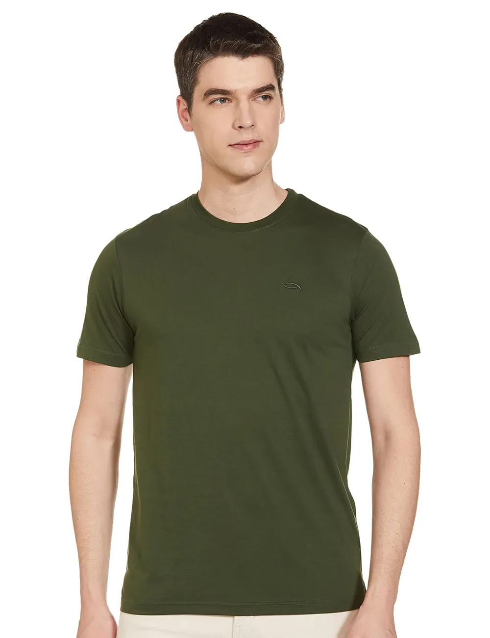 Max Men's Cotton Regular Fit Half Sleeves Crew Neck Solid Lounge T-Shirt