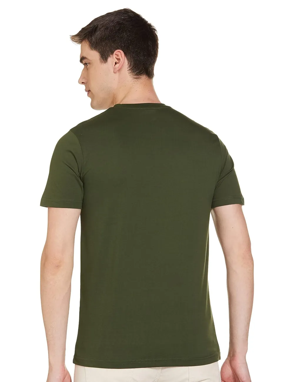 Max Men's Cotton Regular Fit Half Sleeves Crew Neck Solid Lounge T-Shirt