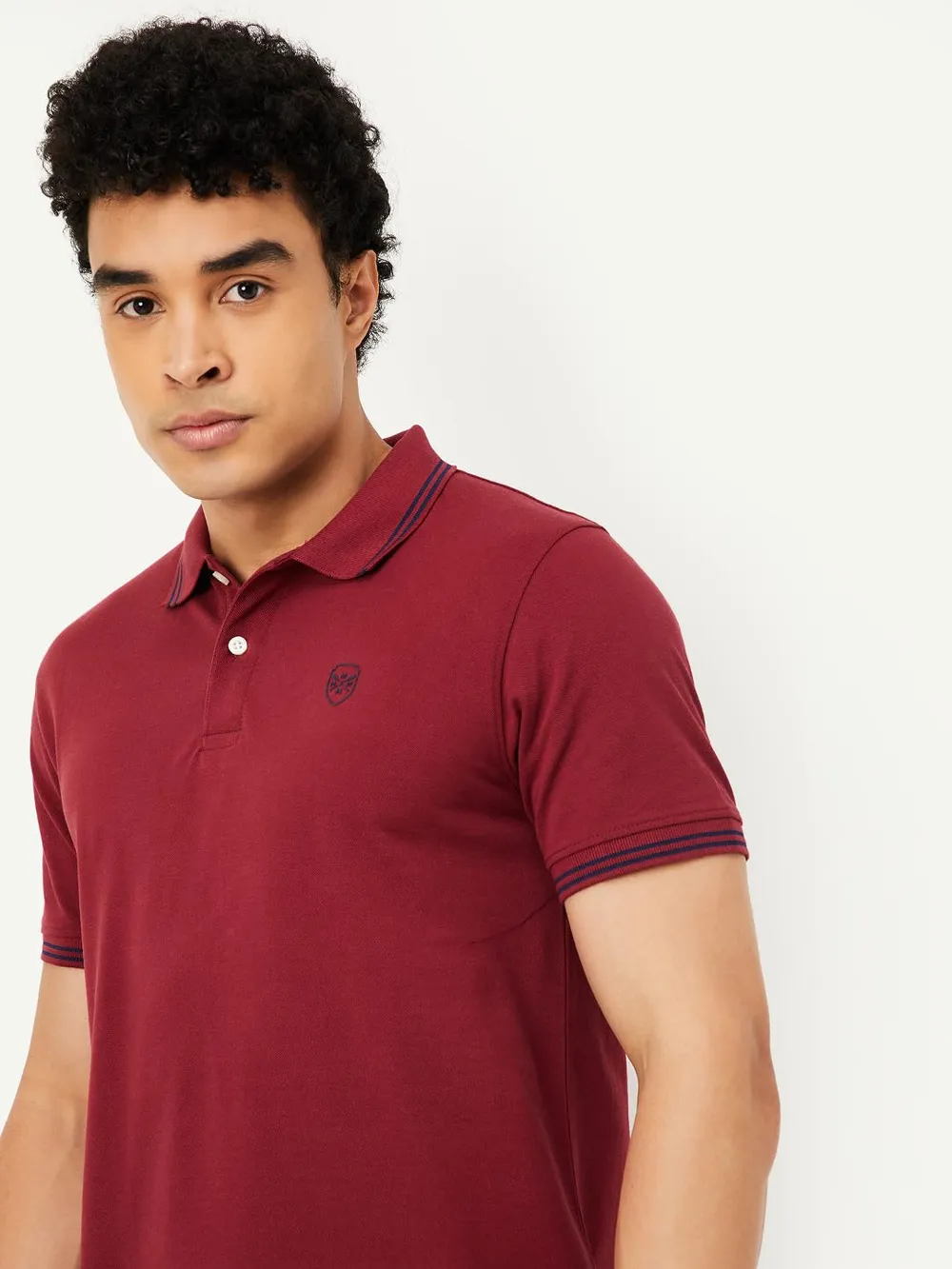 Max Men's Polycotton Half Sleeves Regular Fit Solid Polo T-Shirt