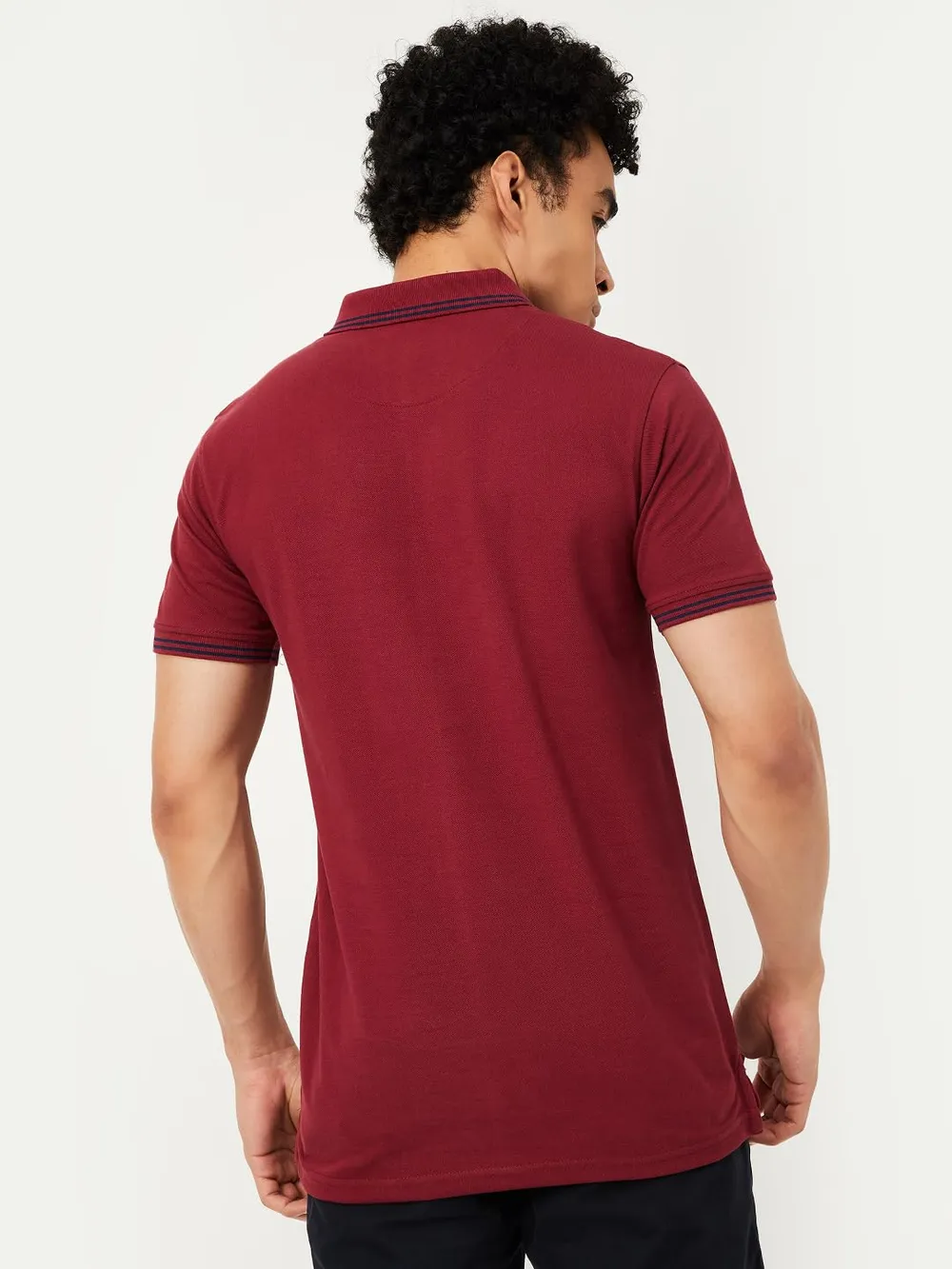 Max Men's Polycotton Half Sleeves Regular Fit Solid Polo T-Shirt