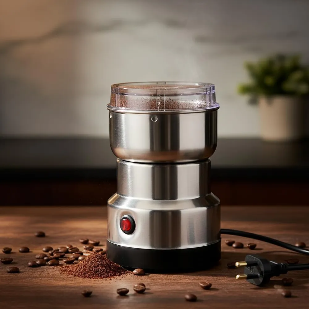 Nima Grinder Mini Mixer Grinder Small Size, Coffee Grinder Electric, Portable Electric Grinder With Powerful Stainless Steel Blades, Masala Grinder Machine, Spice Grinder for Kitchen, Grinder for Home