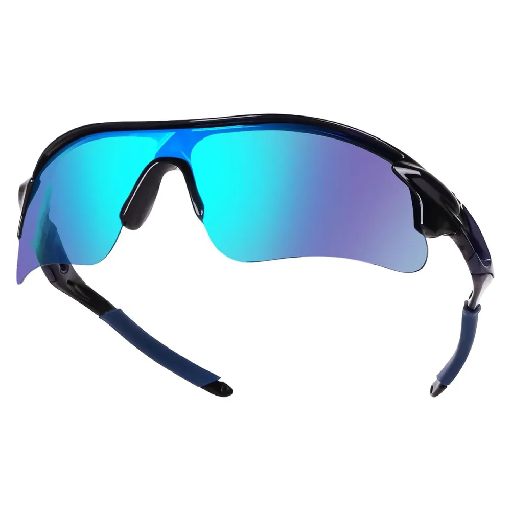 Dervin Non Polarized Oversized Sports Sunglasses for Men Women, Outdoor Cricket Cycling Hiking Fishing Sunglasses