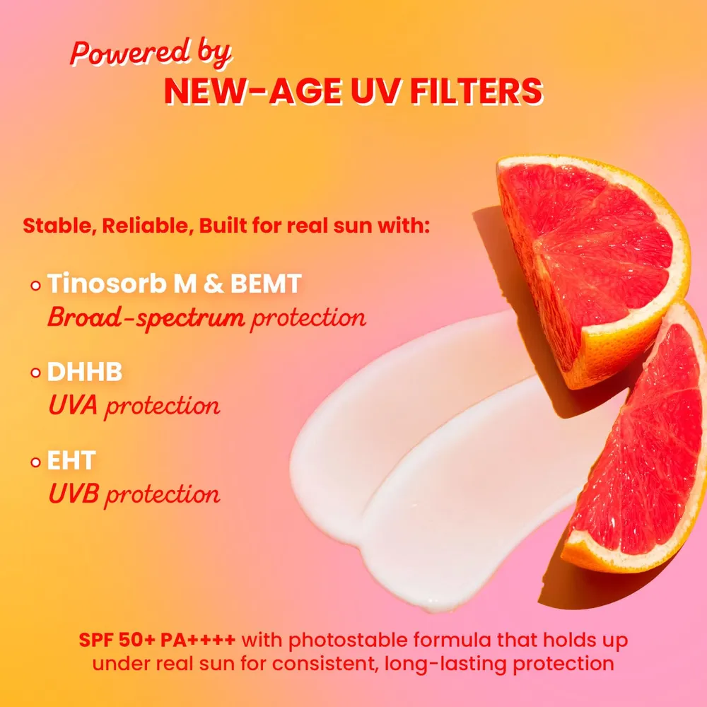 Dot & Key Vitamin C + E Super Bright Sunscreen In-Vivo Tested SPF 50+ PA++++ With New-Age UV Filters, Water-Light Fluid, Boosts Glow, Reduces Dullness & Dark Spots, Checks Tanning, No White Cast || 30G
