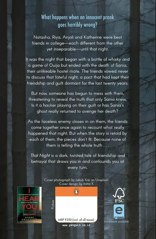 That Night: Four Friends. Twenty Years. One Haunting Secret. | A psychological thriller novel that revolves around haunting mysteries