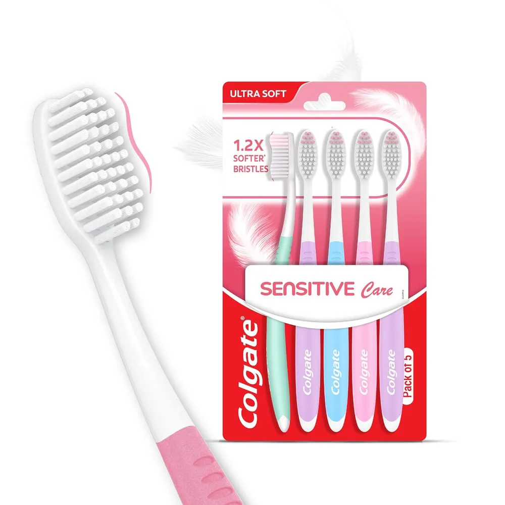 Colgate Sensitive Care Toothbrush Set of 5 | Ultra Soft for Sensitive Teeth