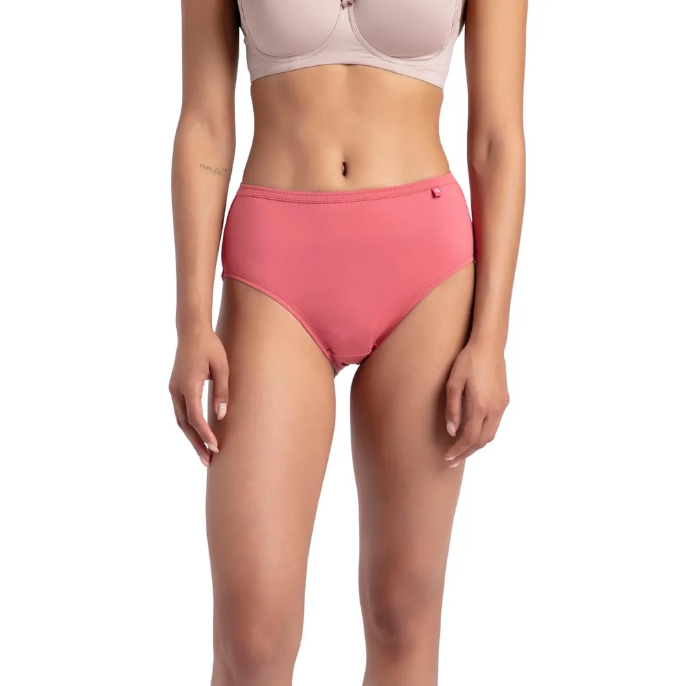 Jockey 1406 Women High Coverage Super Combed Cotton Hipster with Concealed Waistband and StayFresh Treatment_(Pack of 3, Colors & Prints May Vary)