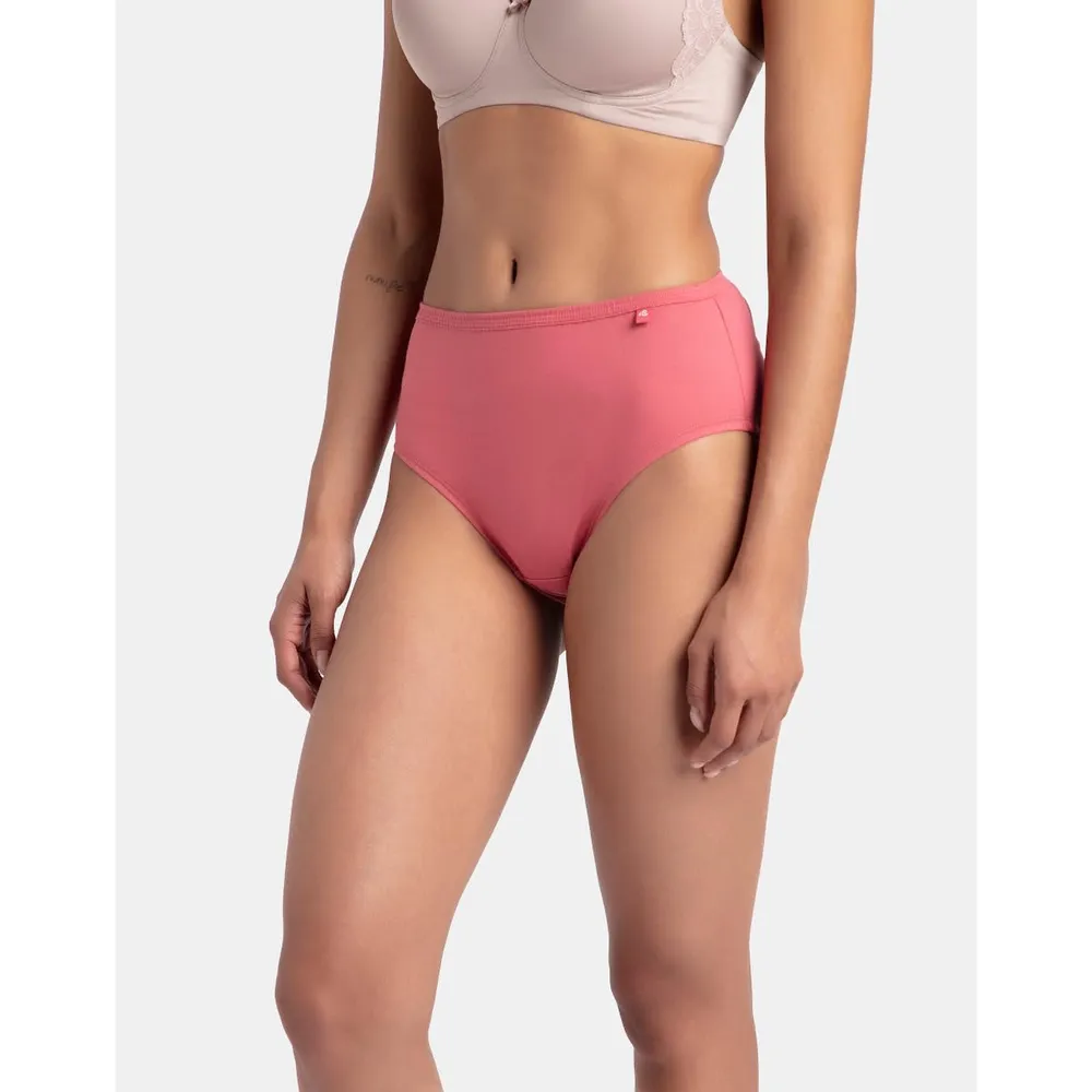 Jockey 1406 Women High Coverage Super Combed Cotton Hipster with Concealed Waistband and StayFresh Treatment_(Pack of 3, Colors & Prints May Vary)