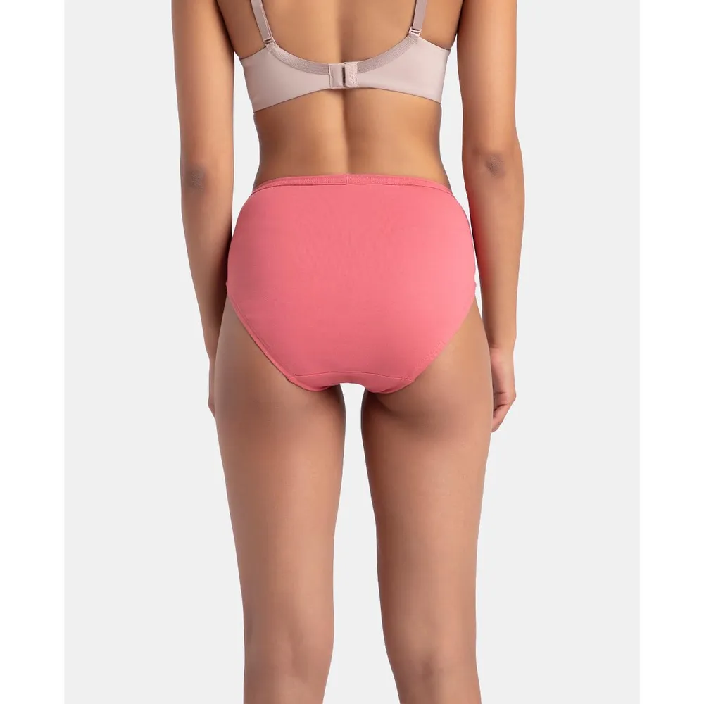 Jockey 1406 Women High Coverage Super Combed Cotton Hipster with Concealed Waistband and StayFresh Treatment_(Pack of 3, Colors & Prints May Vary)