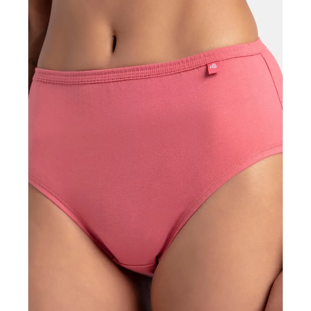Jockey 1406 Women High Coverage Super Combed Cotton Hipster with Concealed Waistband and StayFresh Treatment_(Pack of 3, Colors & Prints May Vary)