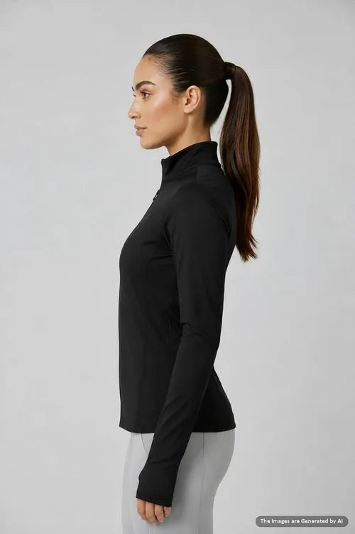 PUMP'D Women's Jacket | Slim Fit | Thumb Hole Open Sleeve | With zipper | Perfect for workout