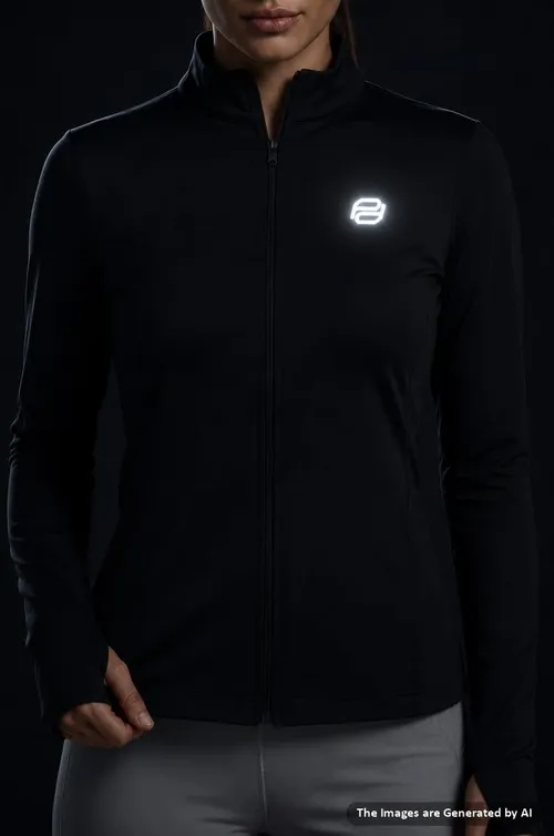 PUMP'D Women's Jacket | Slim Fit | Thumb Hole Open Sleeve | With zipper | Perfect for workout
