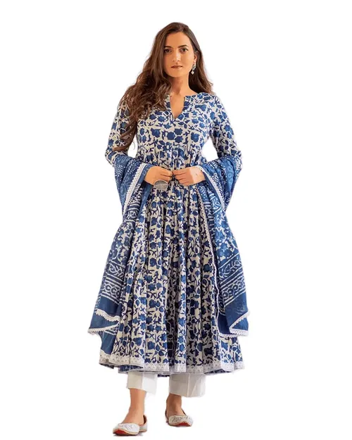 Women's Kurta with Palazzo & Dupatta Set